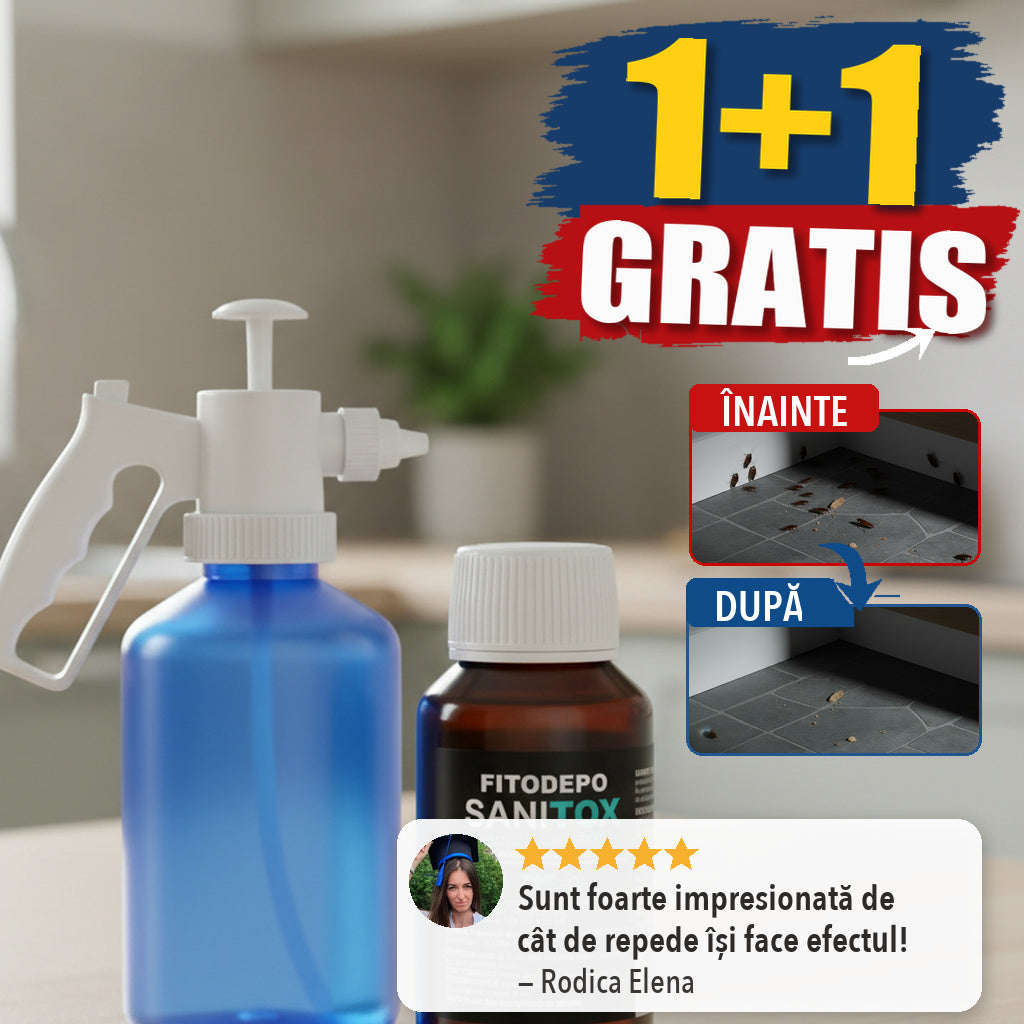 Soluție pentru gândaci, ploșnițe și muște