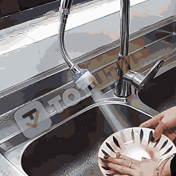 Filtru de apă pentru robinet, cu cap rotativ 360° | 1+1 GRATIS