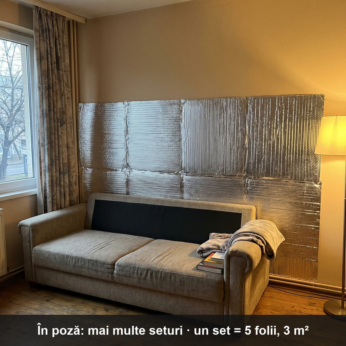 Set 5 folii pentru peretele rece și geamul de balcon | 100 x 60 cm