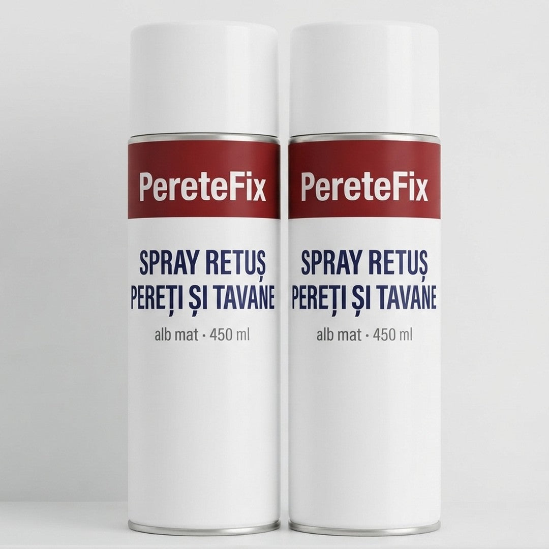 PereteFix™ – Spray pentru Retușat Pereți și Tavane | 1+1 GRATIS