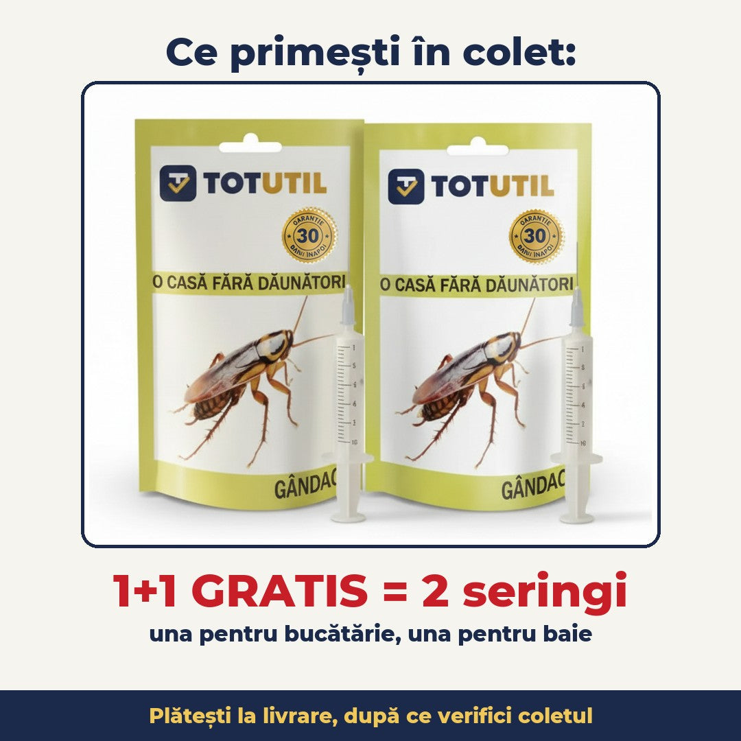 Gel împotriva gândacilor | 1+1 GRATIS — 2 seringi