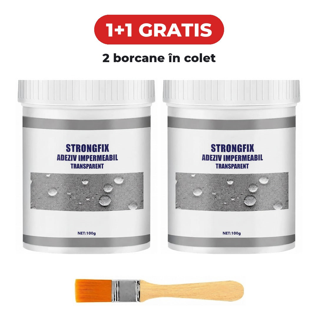 StrongFix™ – Adeziv Impermeabil Transparent pentru Fisuri și Scurgeri | 1+1 GRATIS