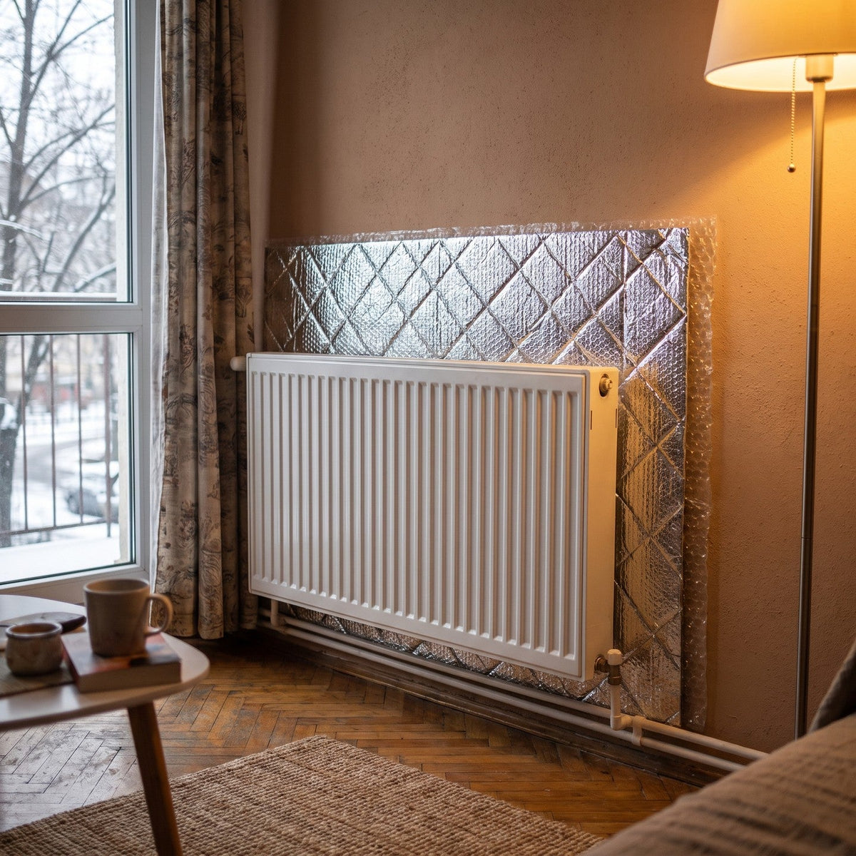Set 5 folii reflectorizante pentru calorifer | pentru tot apartamentul
