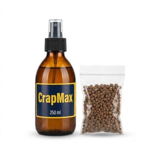 CrapMax – set spray atractant și nadă pentru pescuit