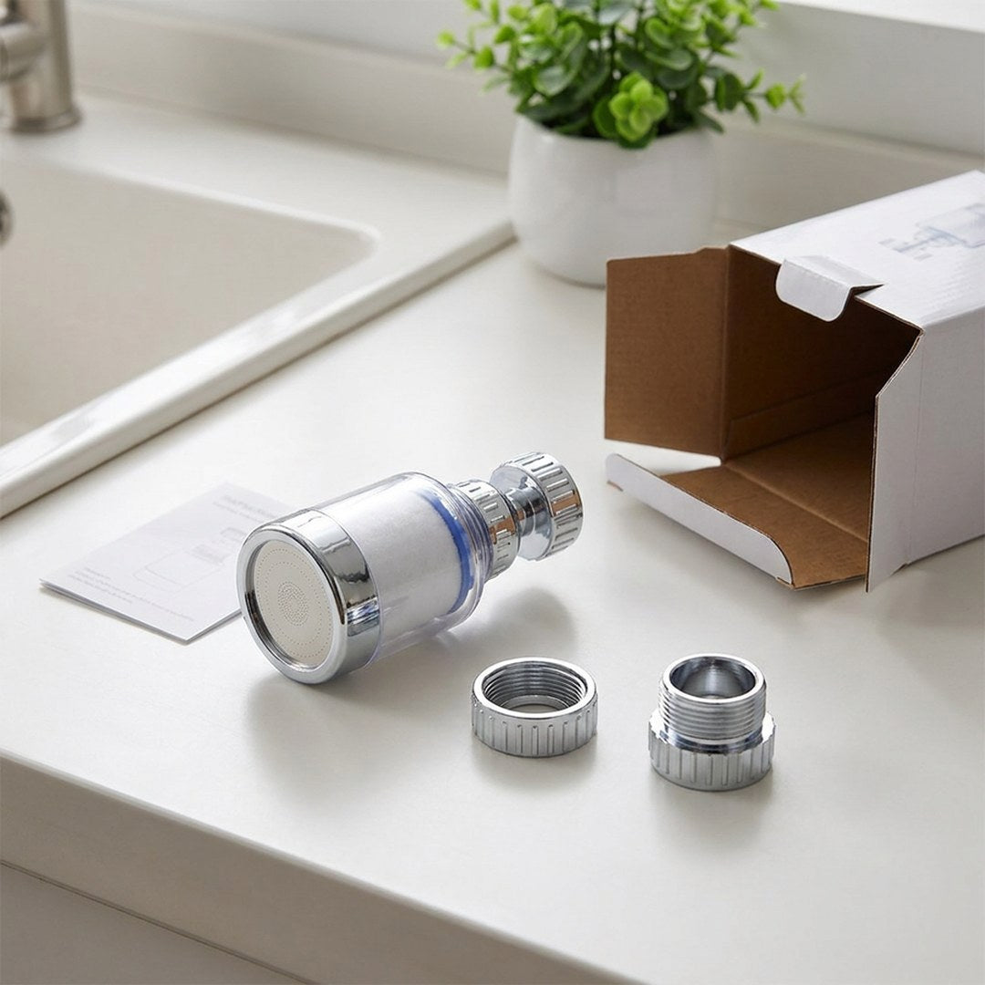 Filtru de apă pentru robinet, cu cap rotativ 360° | 1+1 GRATIS