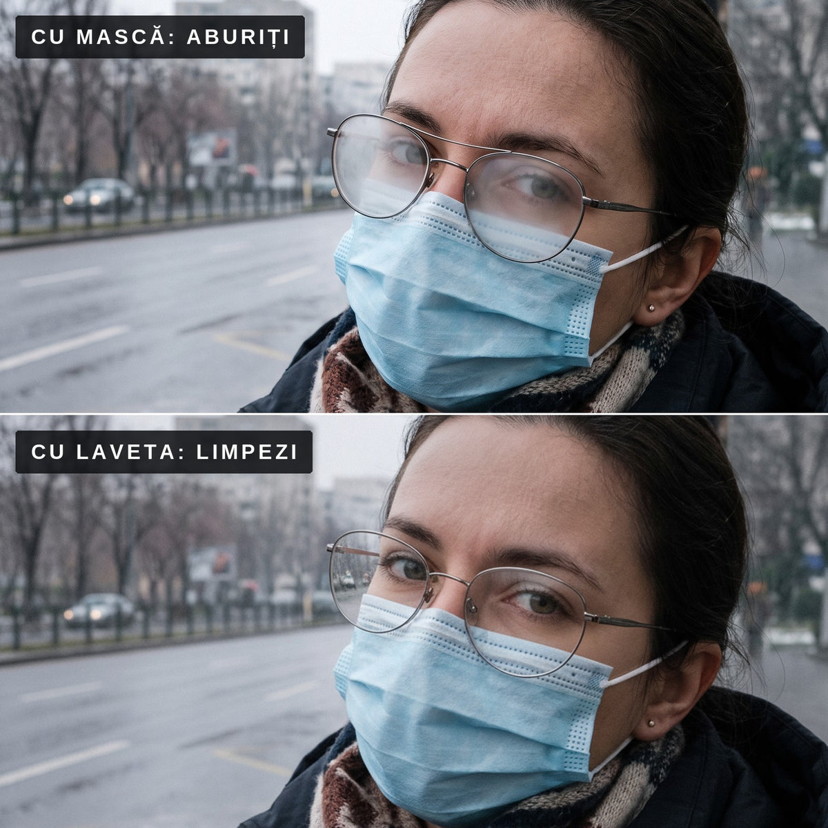 Set 3 lavete anti-aburire pentru ochelari | intri din frig și vezi limpede