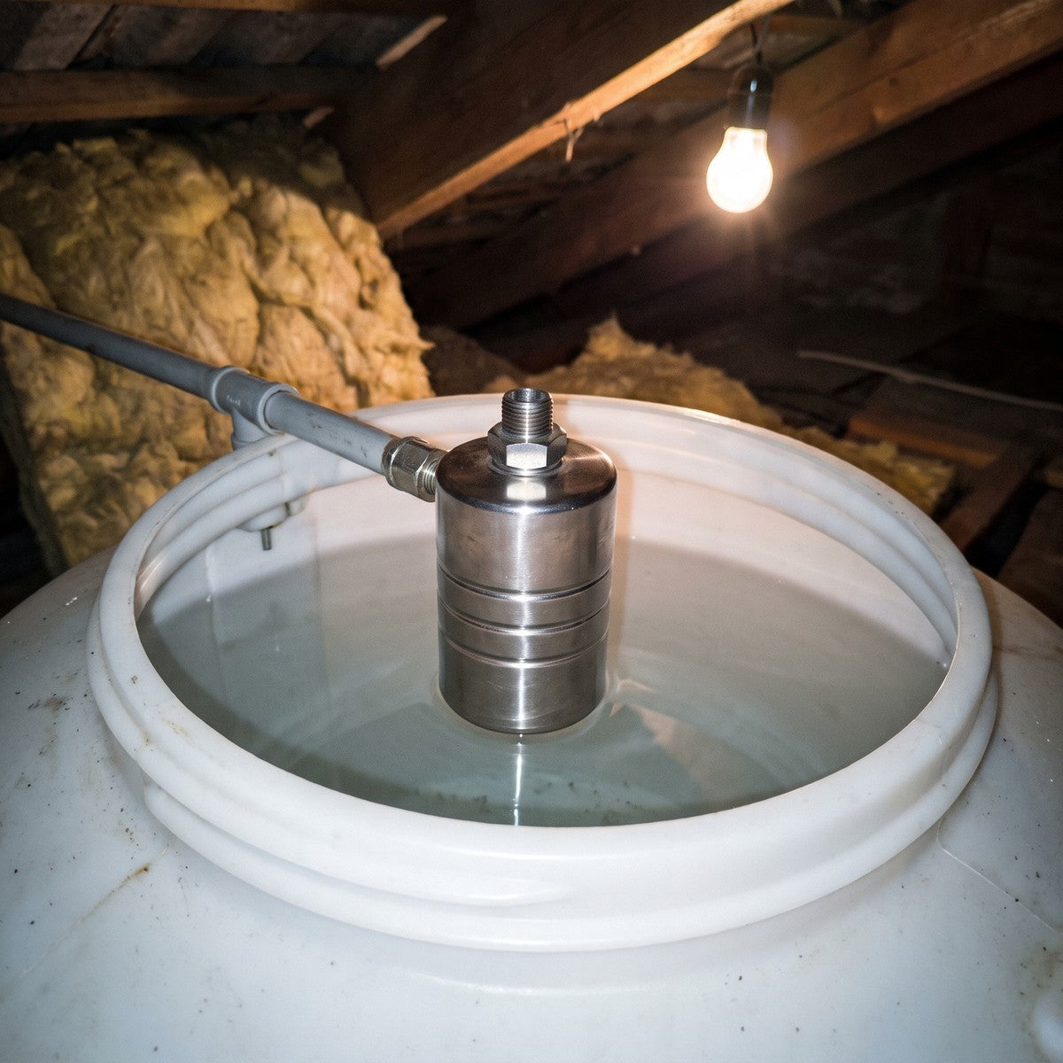 valva Nivrak în rezervorul de apă din pod, apa oprită la nivel