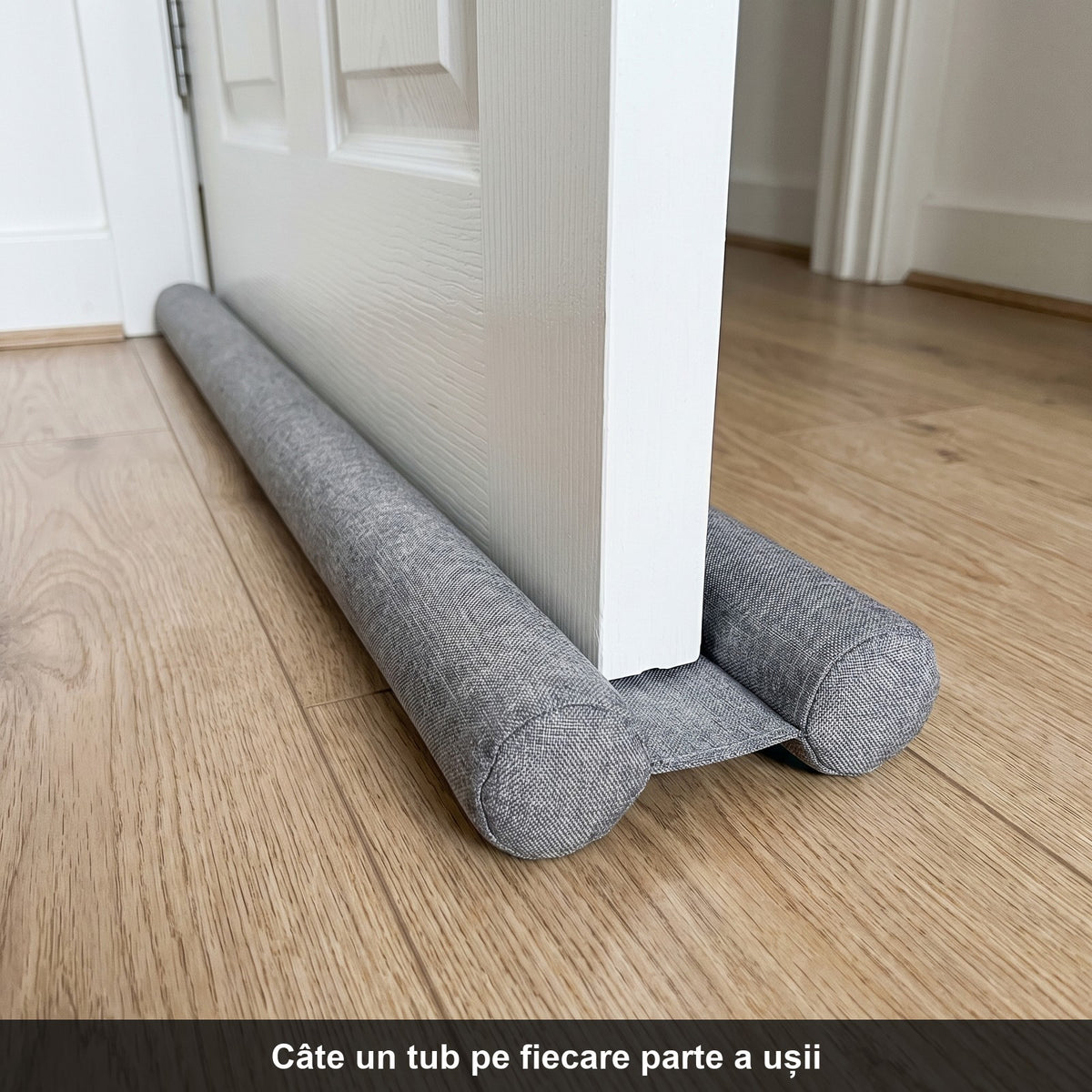 Opritor de curent pentru ușă | tub dublu, se taie la lățimea ușii, fără șuruburi