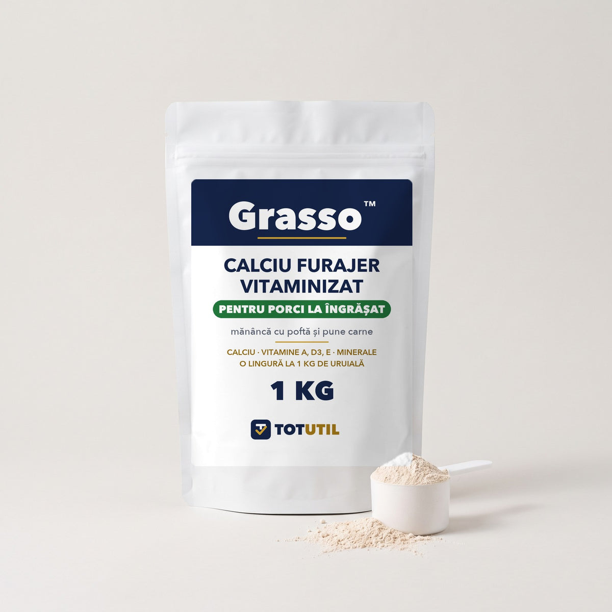 punga Grasso, calciu furajer vitaminizat pentru porci, 1 kg