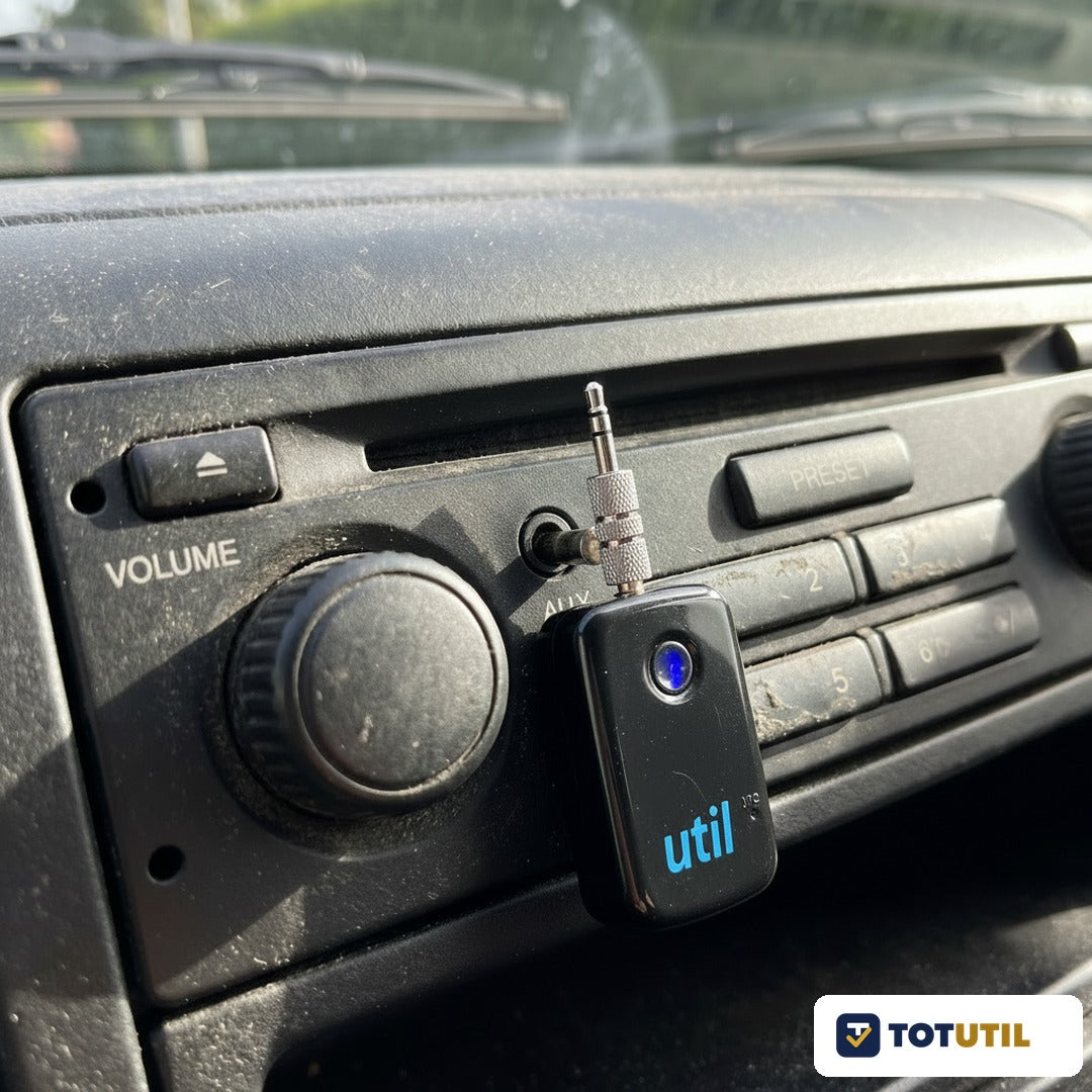 Receptor Bluetooth AUX cu baterie și microfon